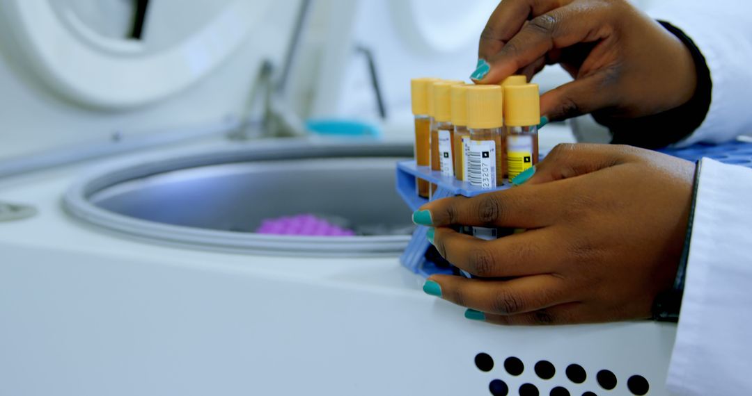 Scientist Handling Blood Samples in Laboratory - Free Images, Stock Photos and Pictures on Pikwizard.com