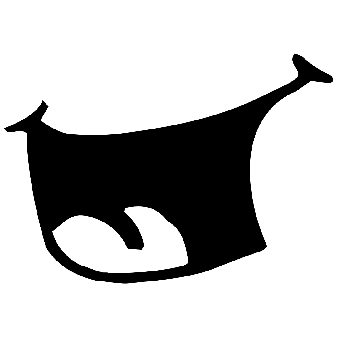 Digital Black Transparent Mouth with Smiling Expression