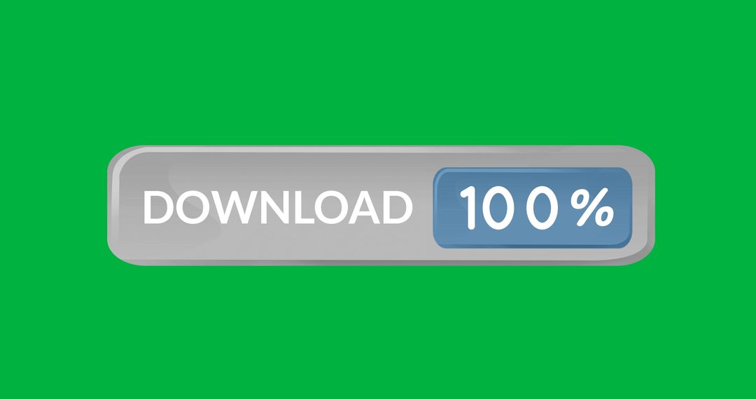 Download Completion Progress Bar on Green Background