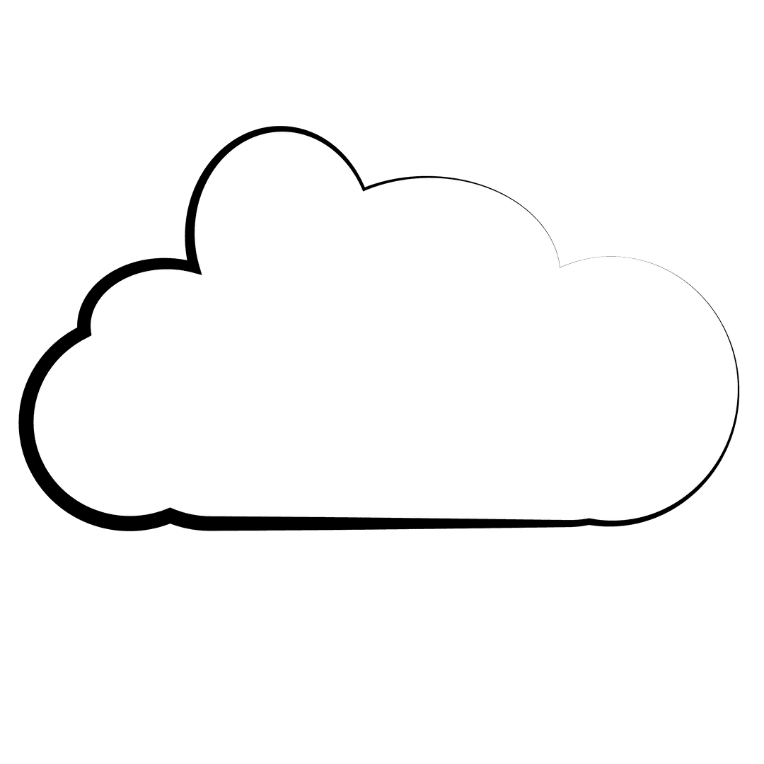 White Cloud on Transparent Background