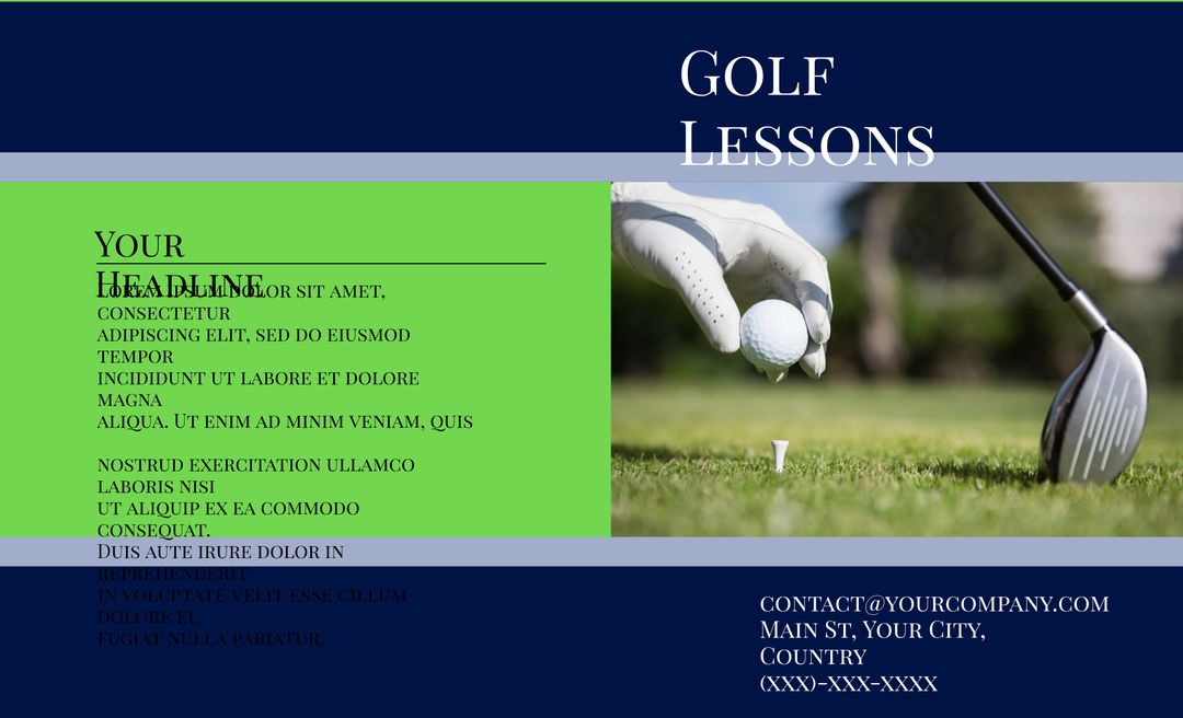 Precision Golf Lessons Advertisement Template