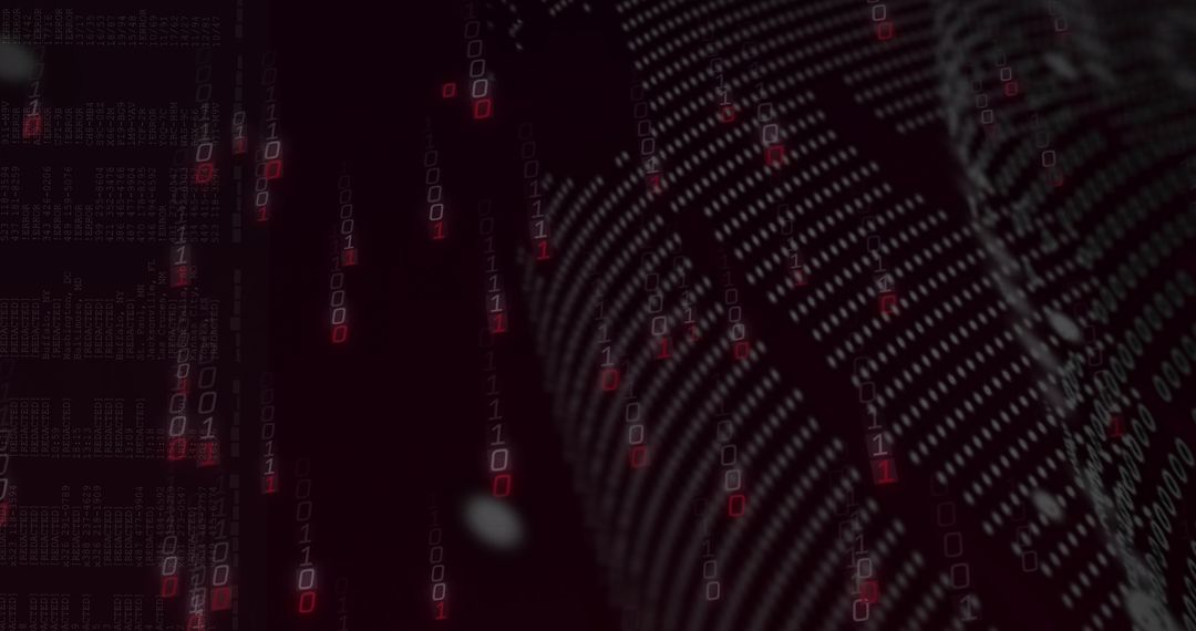 Digital Binary Code With Futuristic High-Tech Design