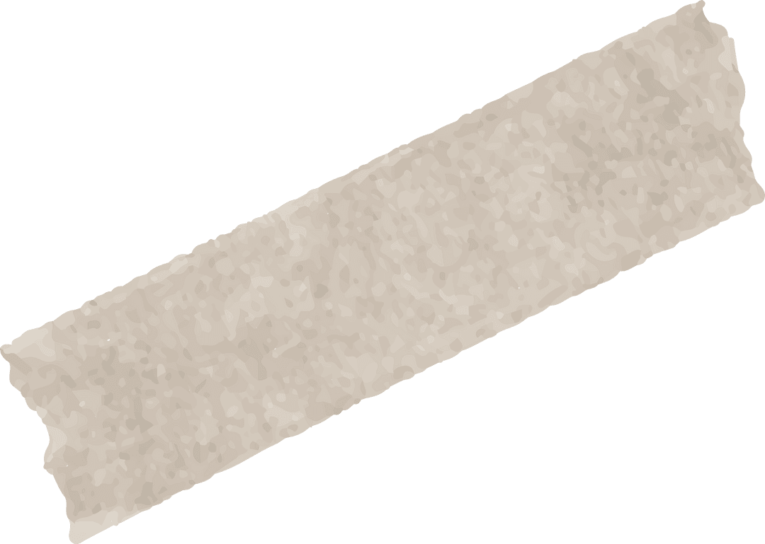 Decorative Brown Masking Tape on Transparent Background for Craft and Design