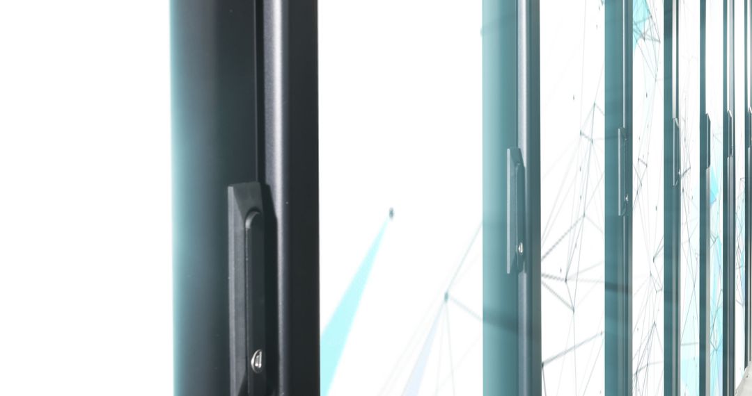 Abstract Digital Interface with Moving Geometric Shapes