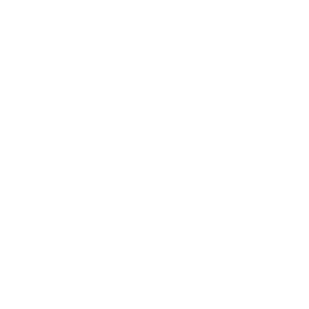 White Geolocation Pin Silhouette on Transparent Background