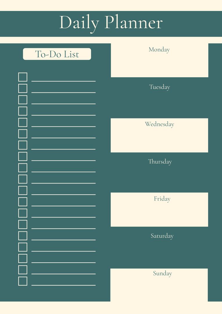 Minimalist Weekly Planner with To-Do List - Download Free Stock Templates Pikwizard.com