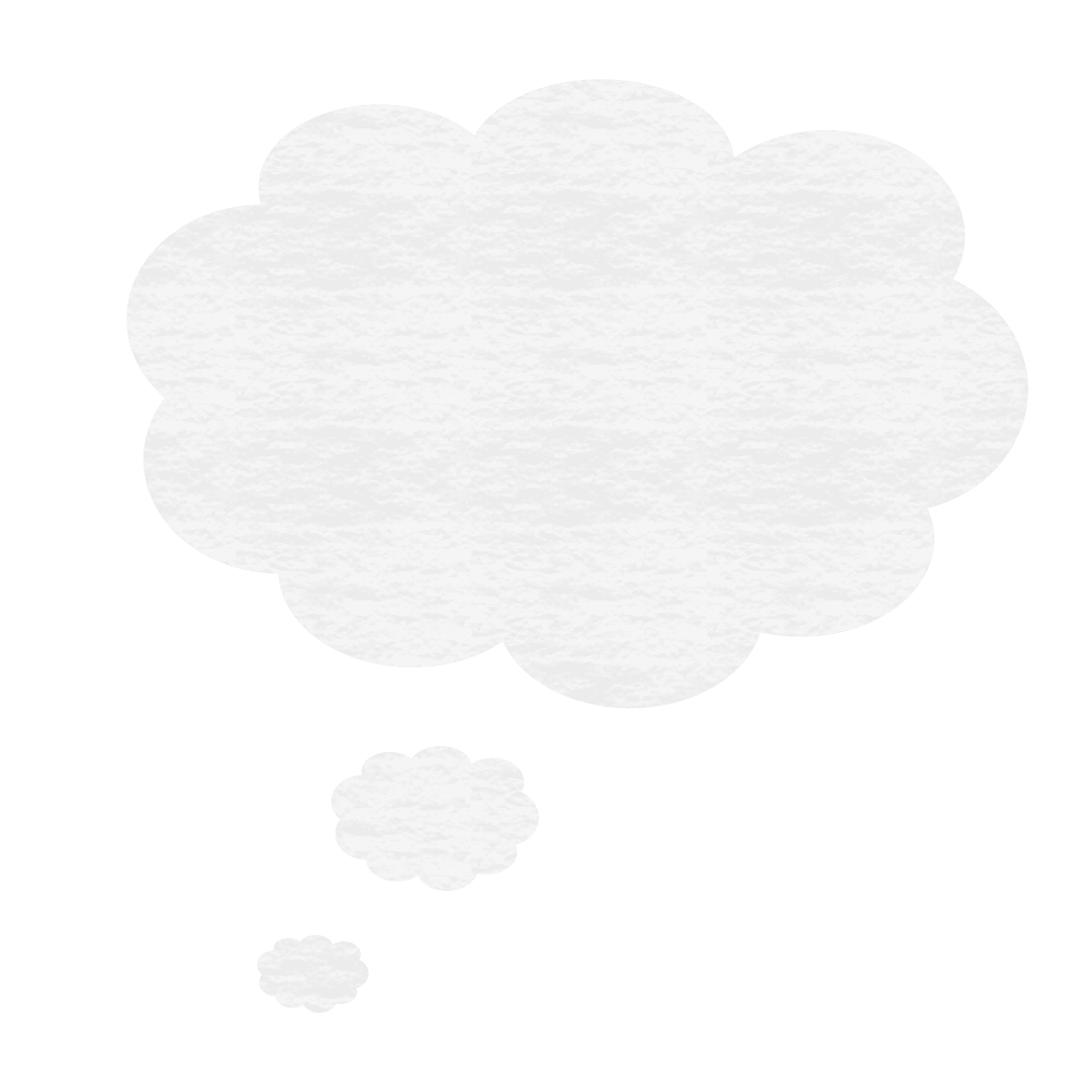 Transparent Thought Bubble for Creative Design and Imagination