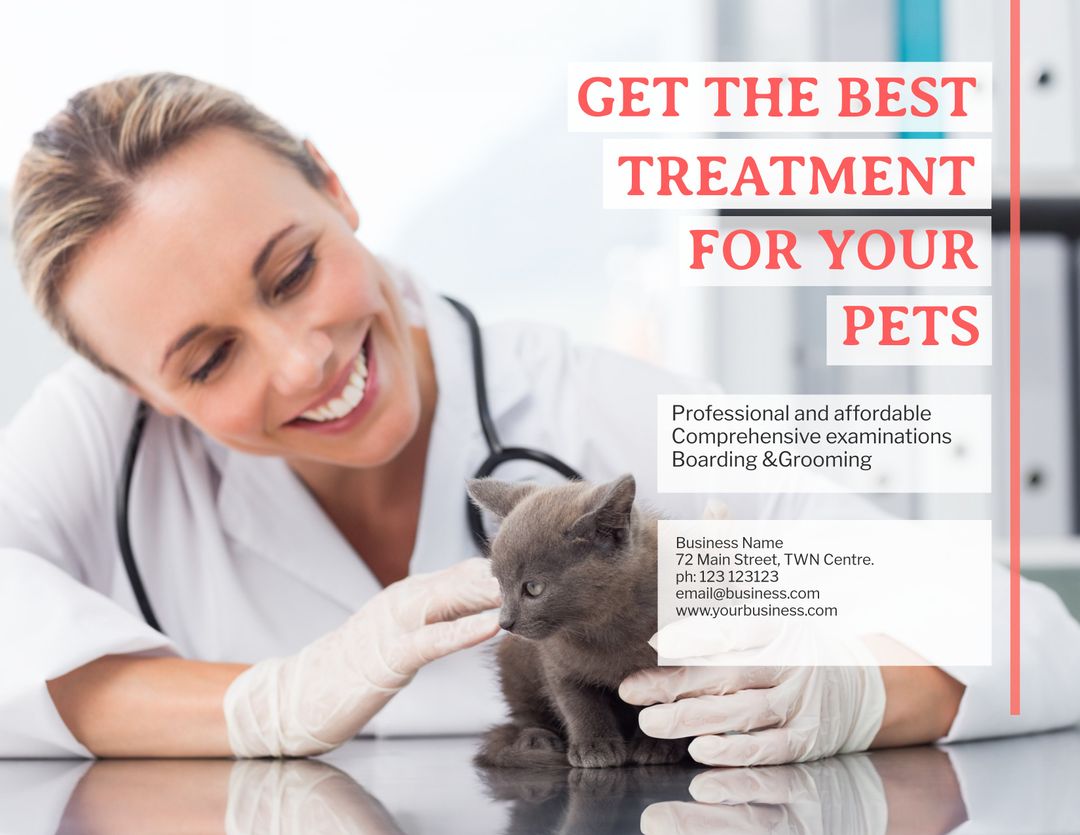 Veterinary Care Specialist Showing Compassion with Kitten