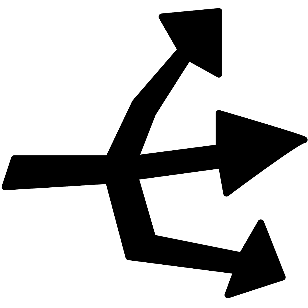 Black Arrows Vector Set on Transparent Background