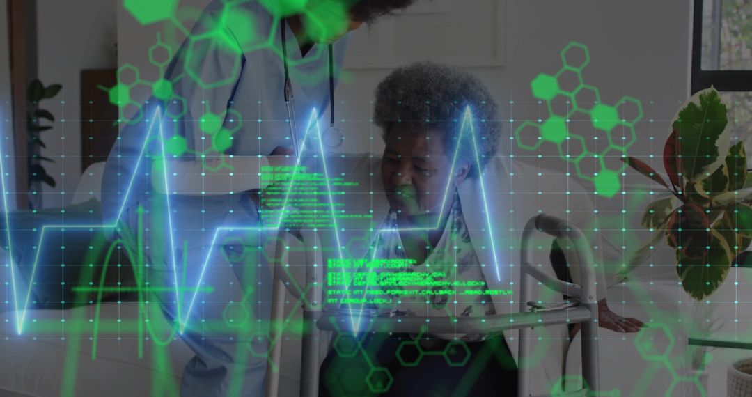 Healthcare Technology with Doctor and Senior Patient