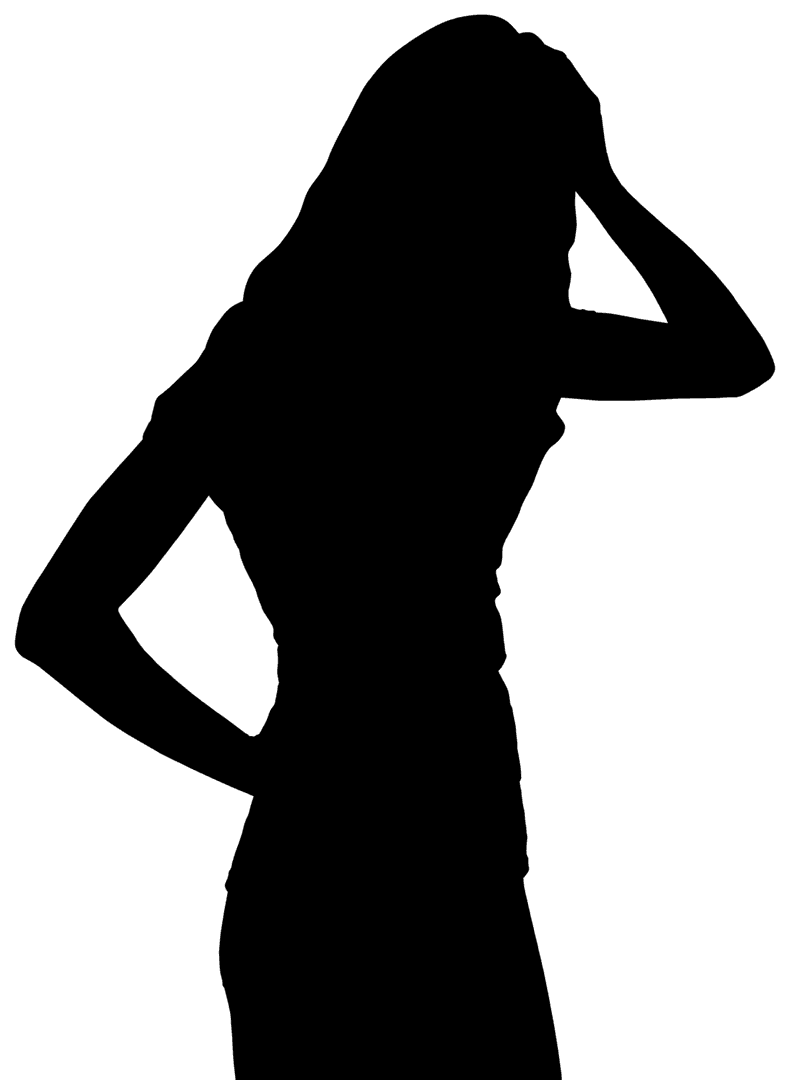 Transparent Silhouette of Businesswoman in Digital Illustration