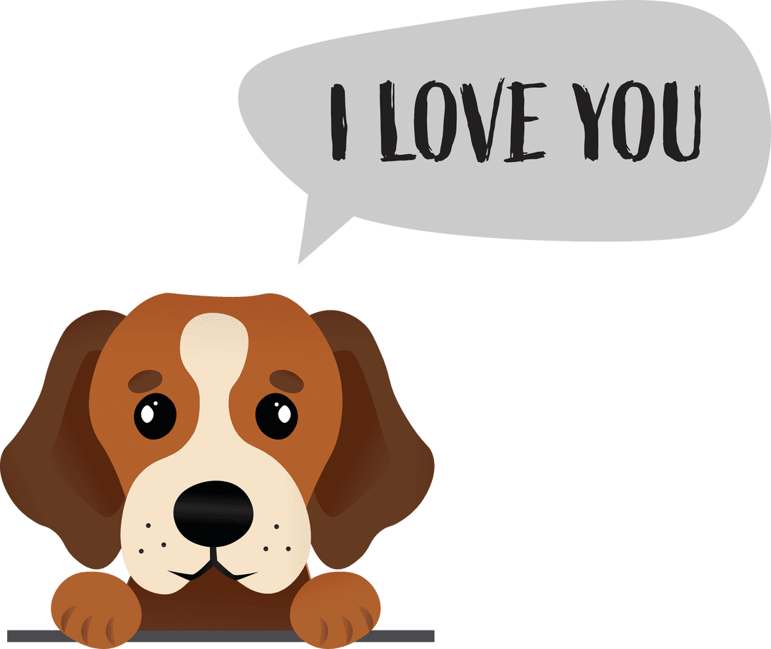 Transparent Mother's Day Card Design Dog with Message