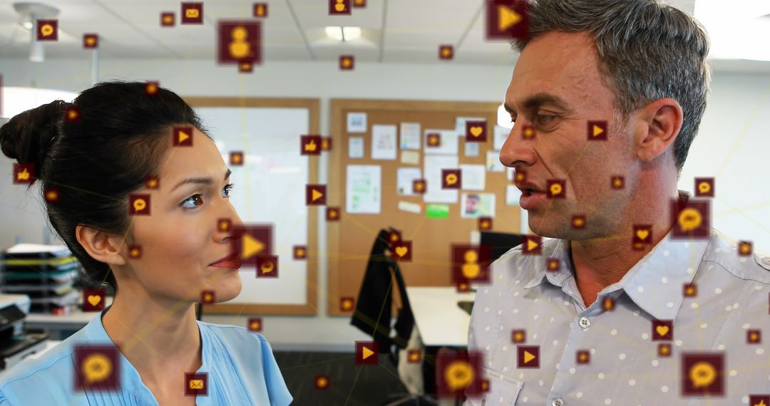 Business Colleagues Discussing Digital Network Connections