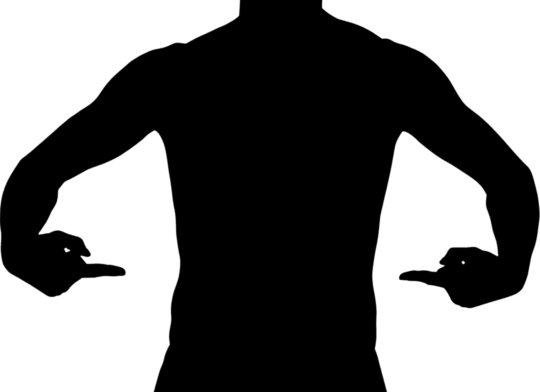 Transparent Silhouette of Man in Active Pose with Sports Theme