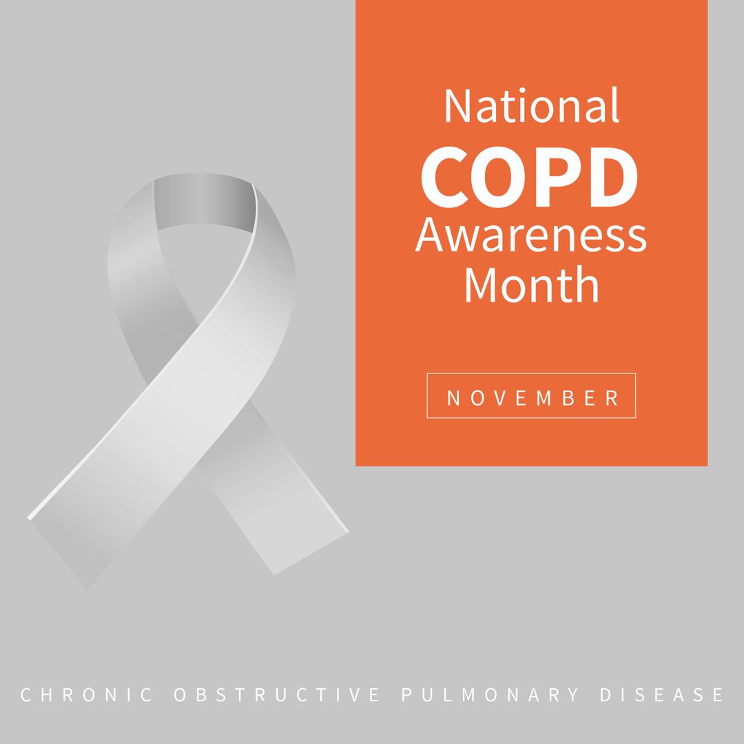 COPD Awareness Month Campaign with Awareness Ribbon