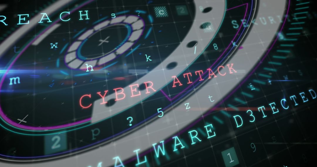 Cyber Attack Threat With Digital Scanner Interface