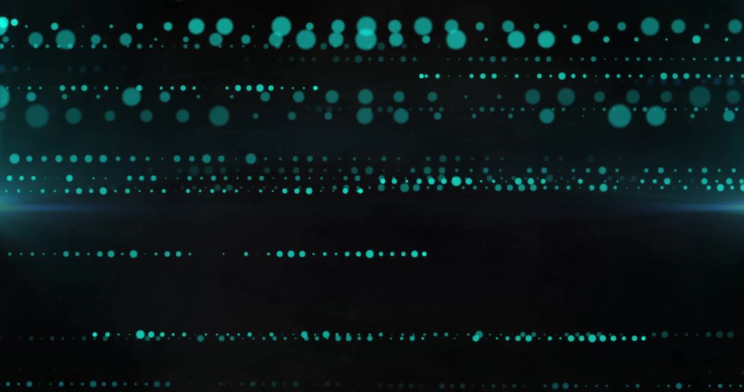Futuristic Turquoise Dots Creating Digital Cyber Landscape