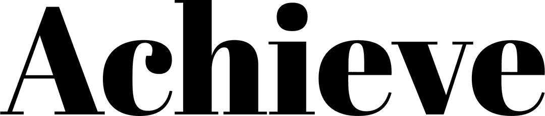 Achieve Text on Transparent PNG Background, Motivational Design