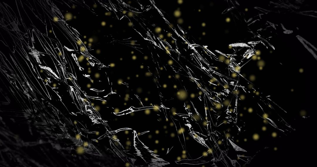 Abstract Black Plastic with Floating Yellow Particles