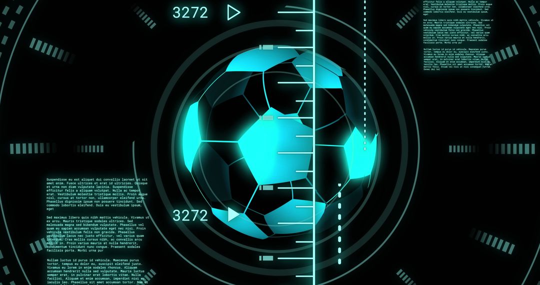 Futuristic Digital Football Analysis Interface