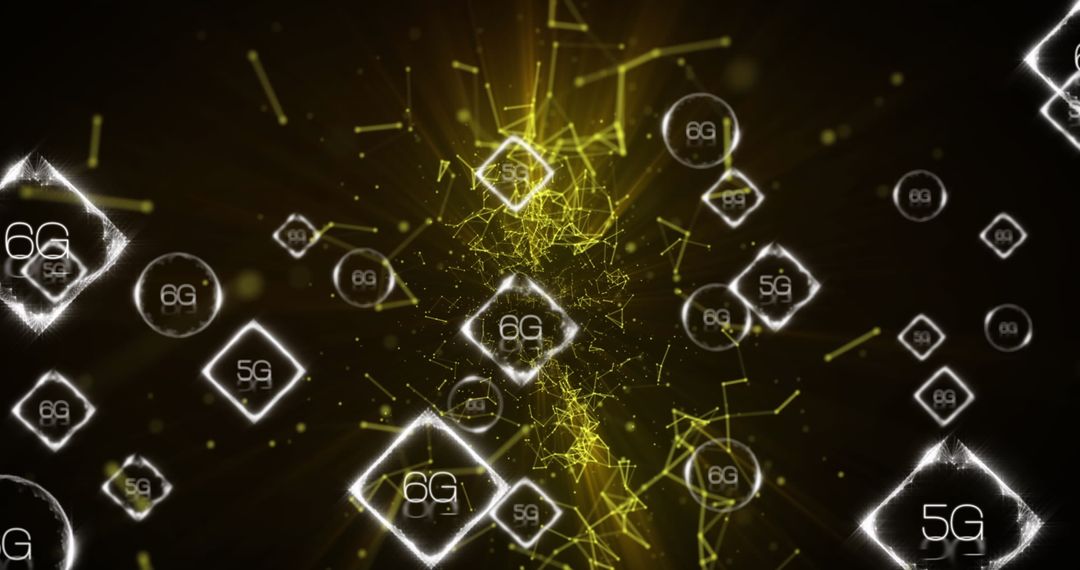 Futuristic 5G and 6G Digital Network Connections