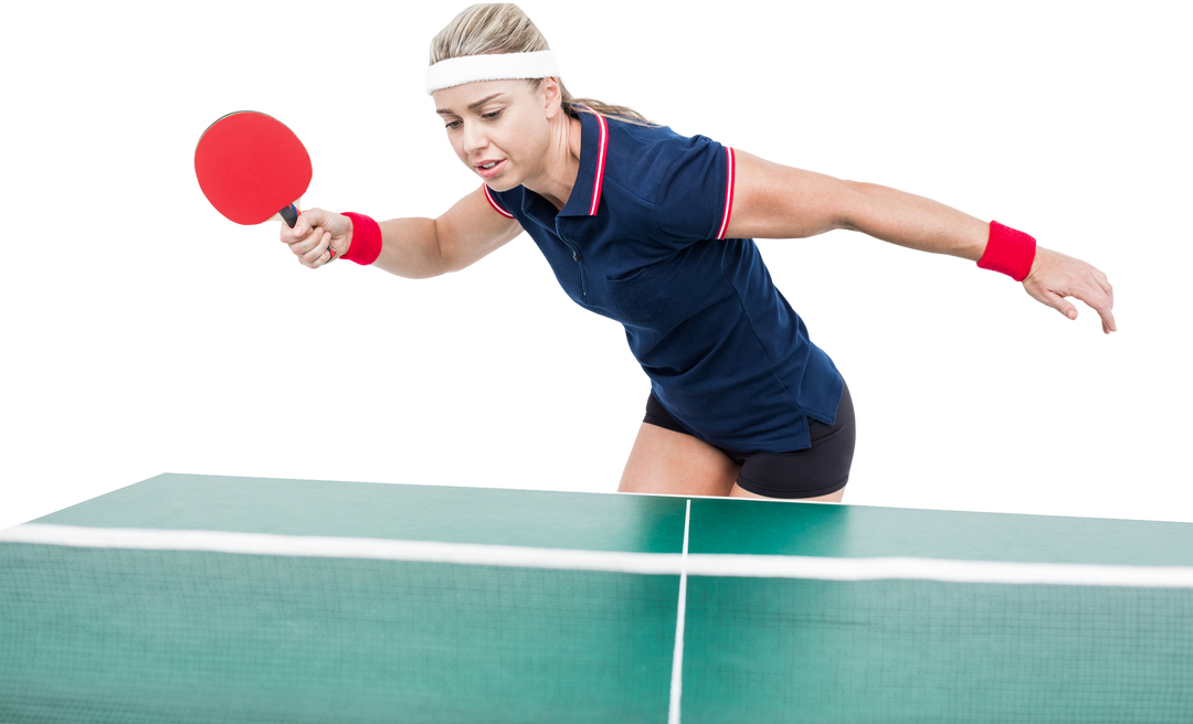 Transparent Female Athlete Playing Ping Pong Focused Table Tennis - Download Free Stock Images Pikwizard.com