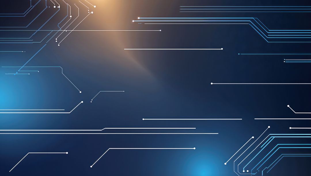 Futuristic Network Circuit on Digital Gradient Background