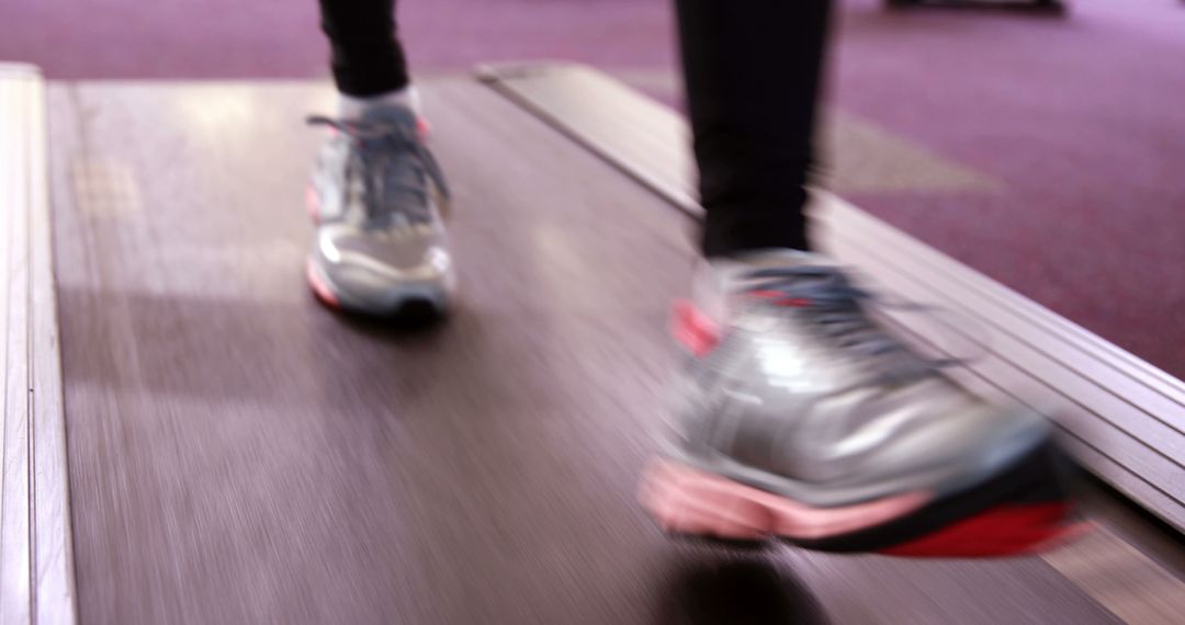 Close-up of Athletic Feet Running on Treadmill in Gym - Free Images, Stock Photos and Pictures on Pikwizard.com