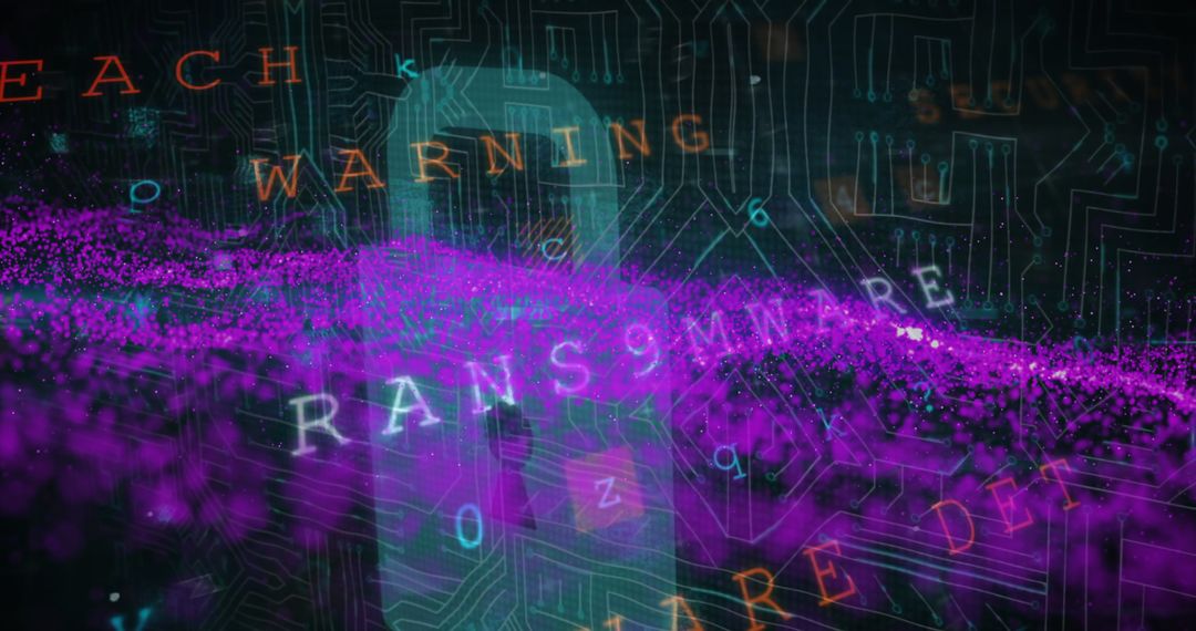 Digital Security and Ransomware Abstract Background