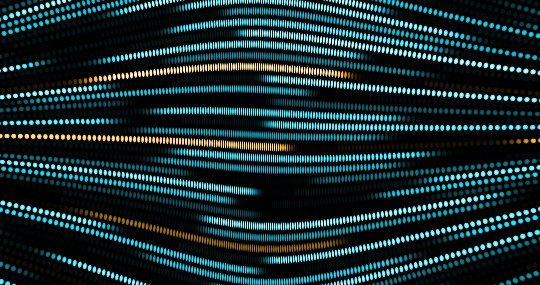 Dynamic Blue and Yellow Dotted Light Trails on Loop