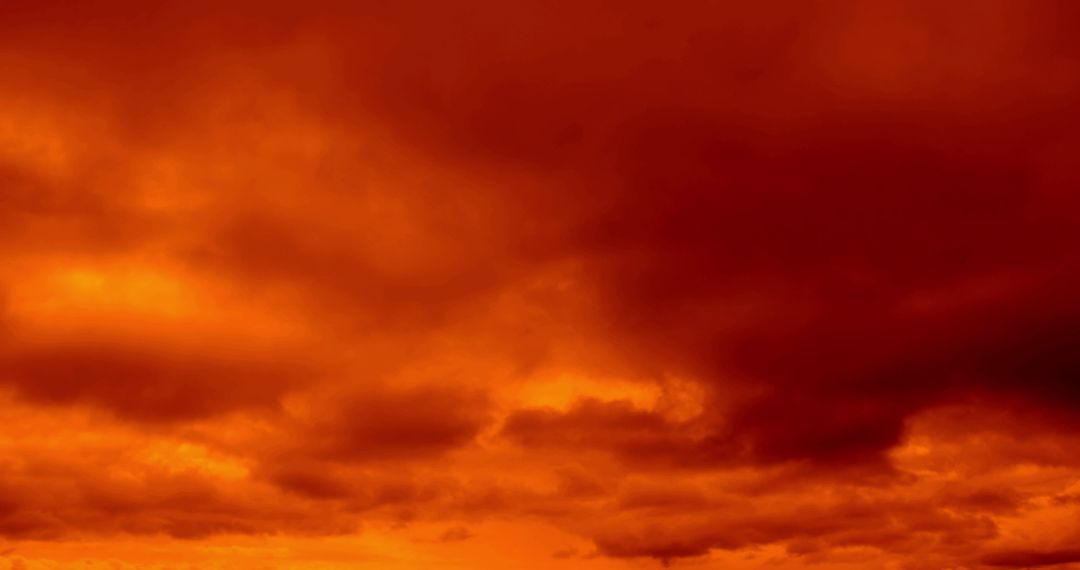 Dramatic Smoky Sky with Intense Fiery Hues