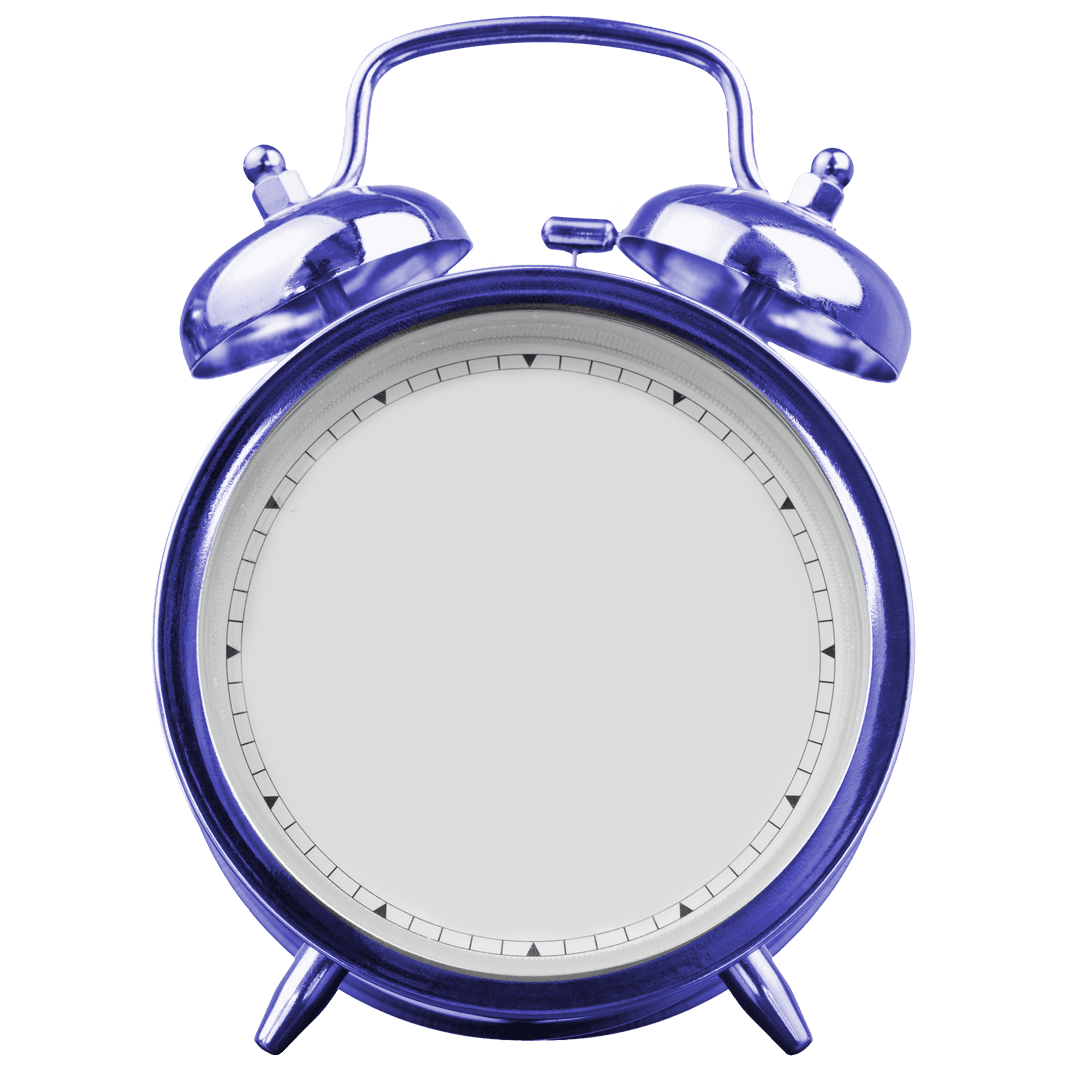 Transparent Shiny Blue Alarm Clock Display