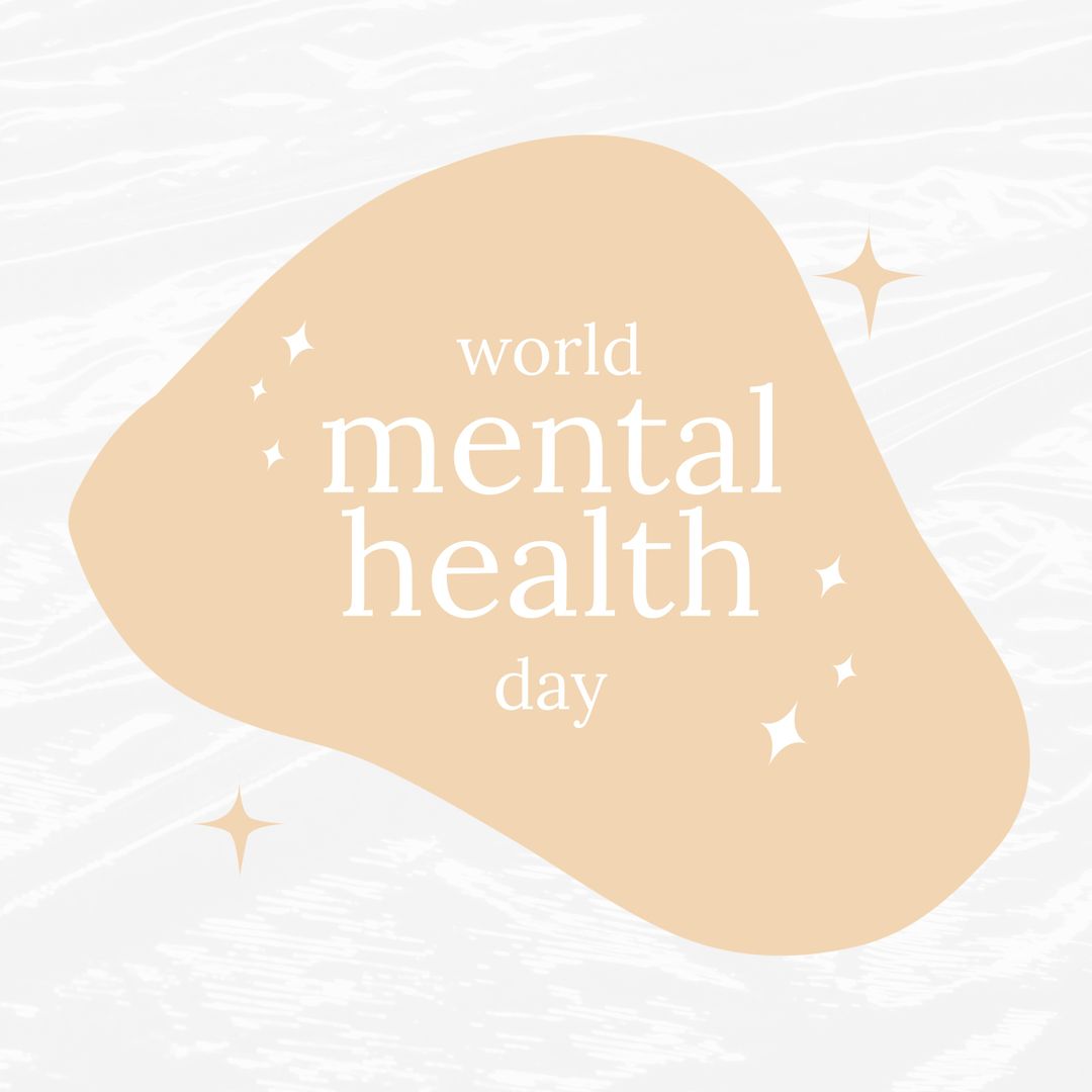World Mental Health Day Design on Abstract Background