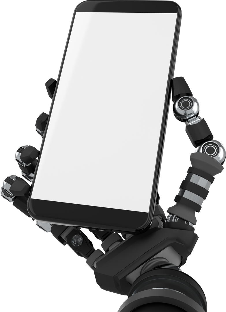 Transparent Background Robotic Hand Holding Smartphone Technology - Download Free Stock Images Pikwizard.com