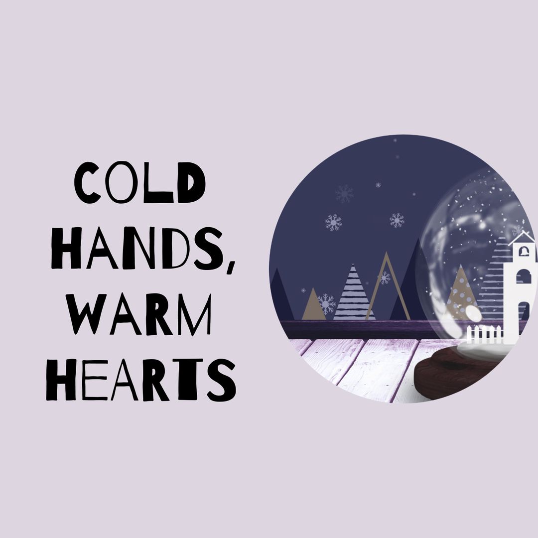 Winter Greeting with Snow Globe and Trees