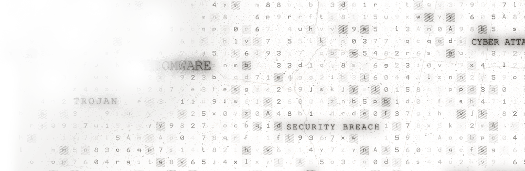 Cyber Attack Concept with Text on Transparent Background