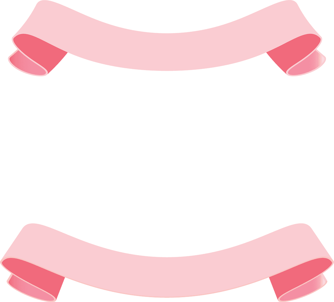 Transparent Pink Ribbons with Copy Space for Messaging