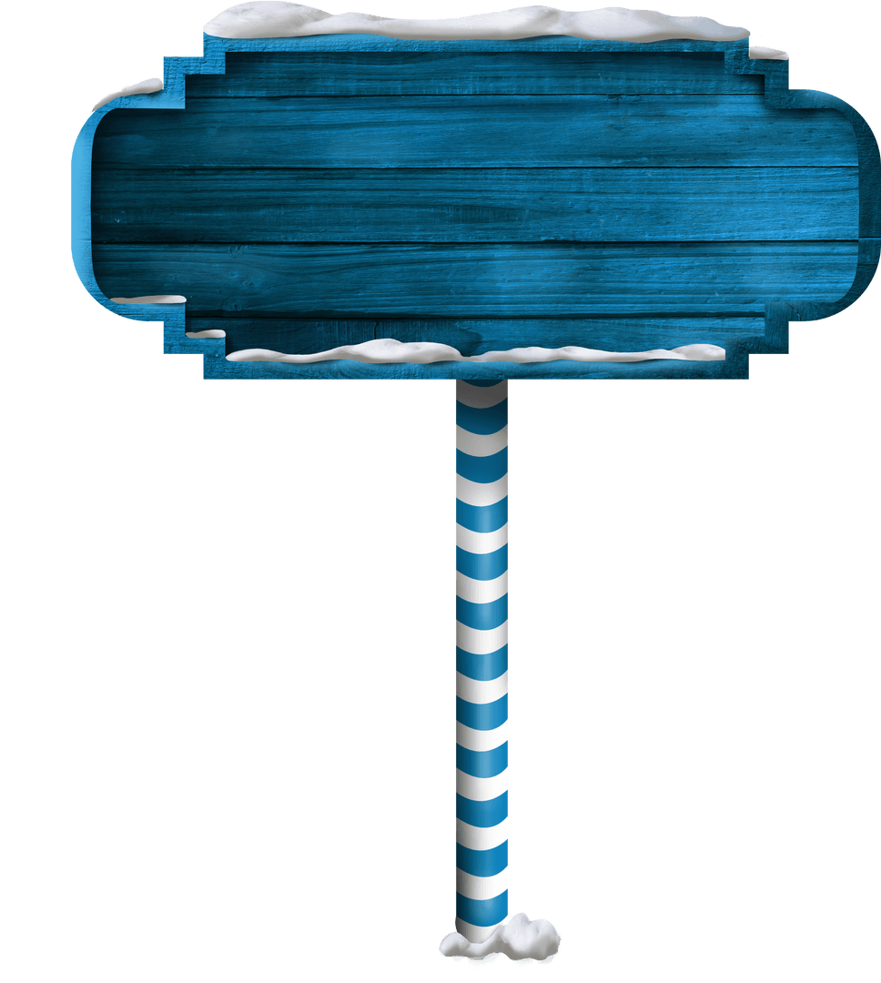 Winter Wonderland Empty Sign with Transparent Mockup