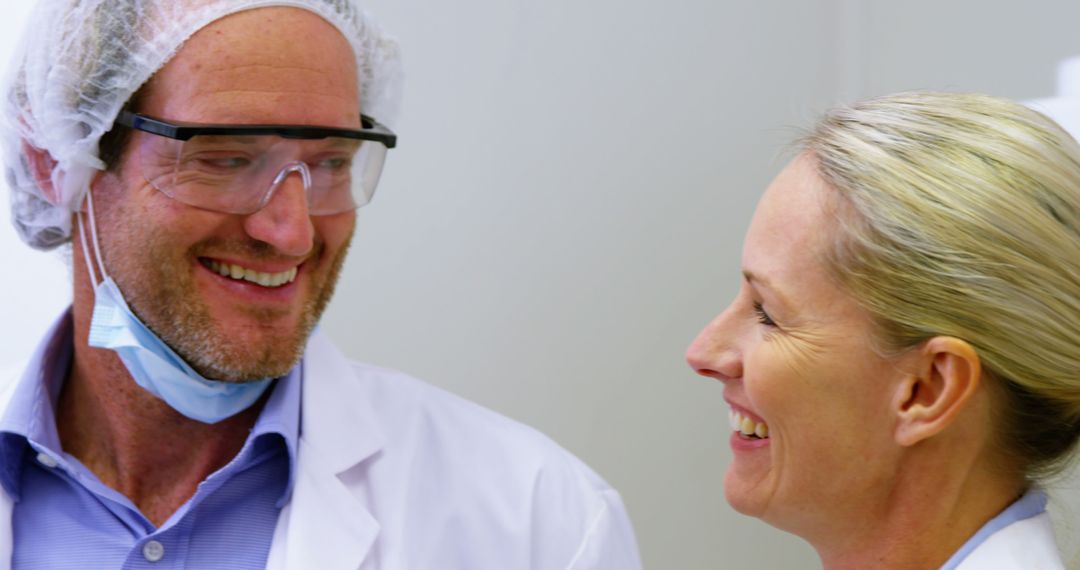 Doctors Smiling and Conversing in a Medical Setting - Free Images, Stock Photos and Pictures on Pikwizard.com