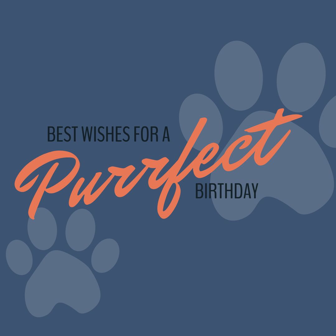 Paw Print Birthday Card with Pun for Pet Lovers