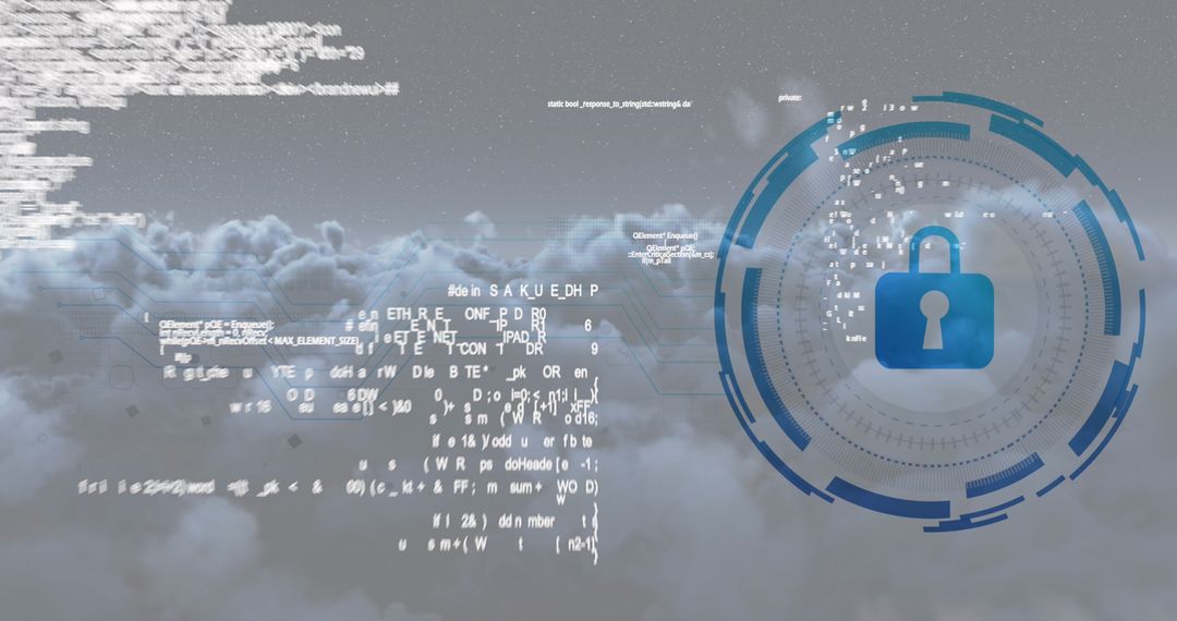 cybersecurity data keying clouds digital computation - Free Images, Stock Photos and Pictures on Pikwizard.com