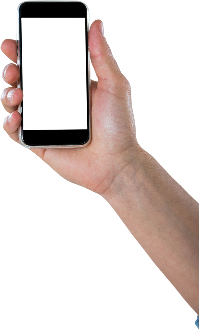 Transparent Close-Up Hand Holding Smartphone with Black Screen - Download Free Stock Images Pikwizard.com