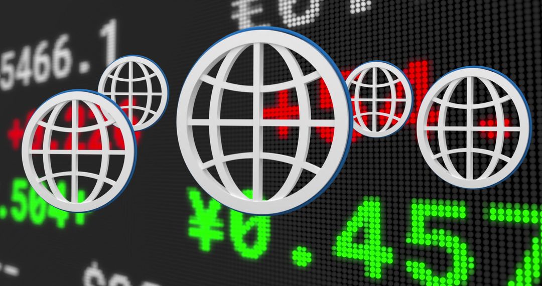 Global Financial Data Network with Digital Displays