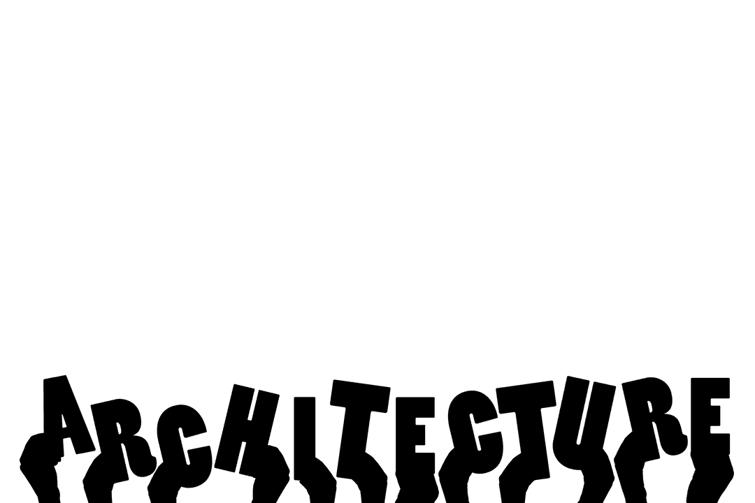 Transparent Hands with Architecture Text Illustration