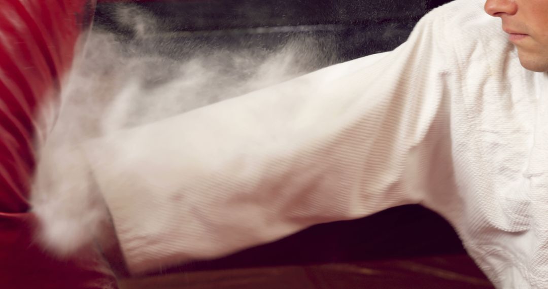 Close-Up of Person Dusting Red Couch with White Cloth - Free Images, Stock Photos and Pictures on Pikwizard.com