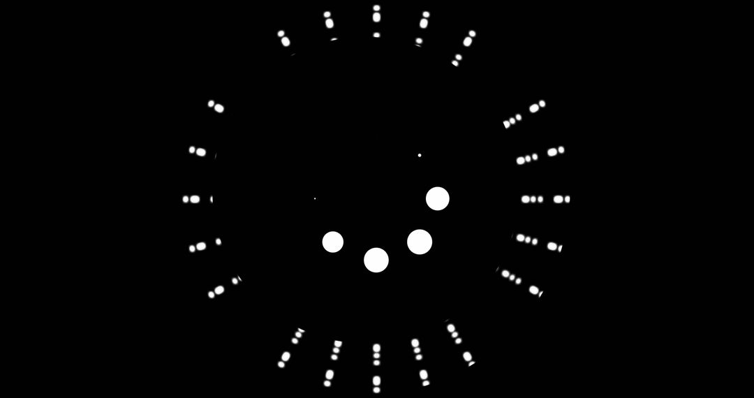 Digital Loading Symbol on Black Interface Screen Design