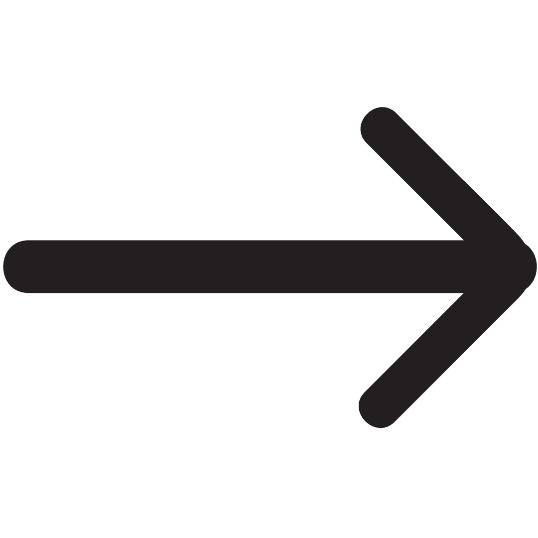 Bold Black Arrow on Transparent Background for Directional Design