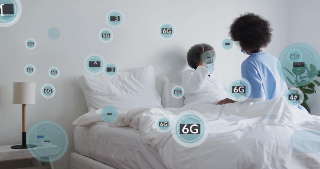 Caregiver with Senior Patient in 6G Connected Environment