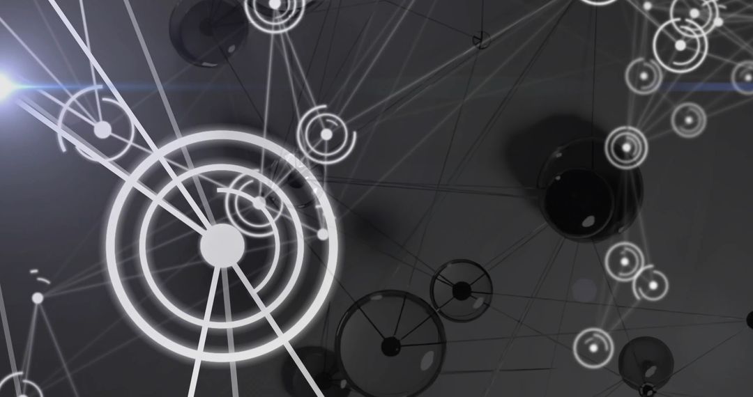 Futuristic Abstract Network with Glowing Nodes