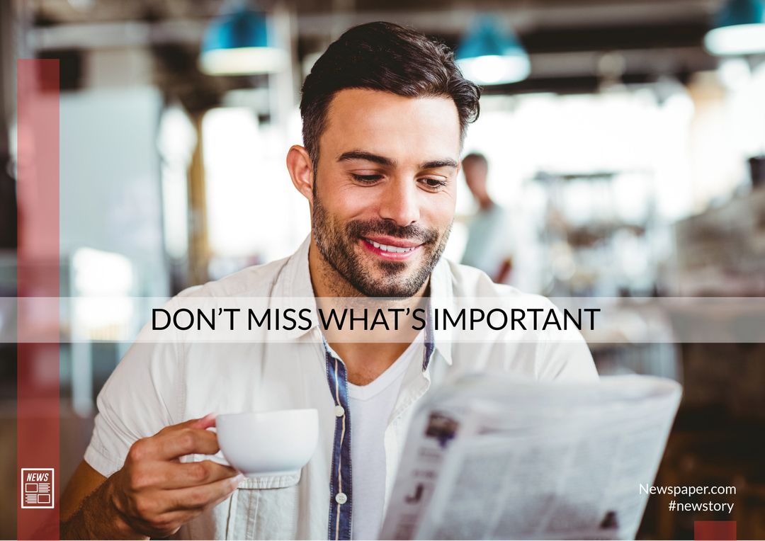 Man Enjoying Coffee While Reading Newspaper Inspires Mindful Relaxation